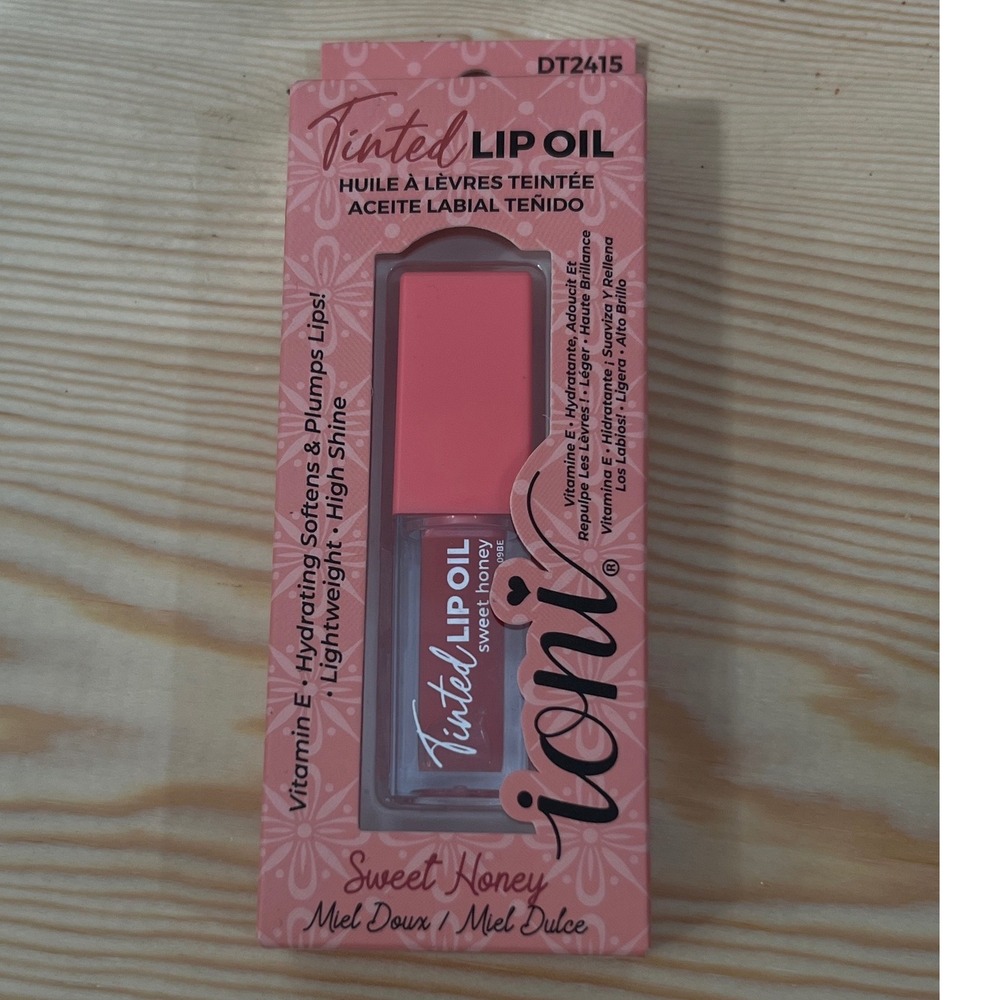 Ioni Cosmetics Tinted Lip Oil Sweet Honey DT2415 Vitamin E High Shine Hydrating